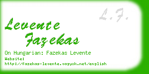 levente fazekas business card